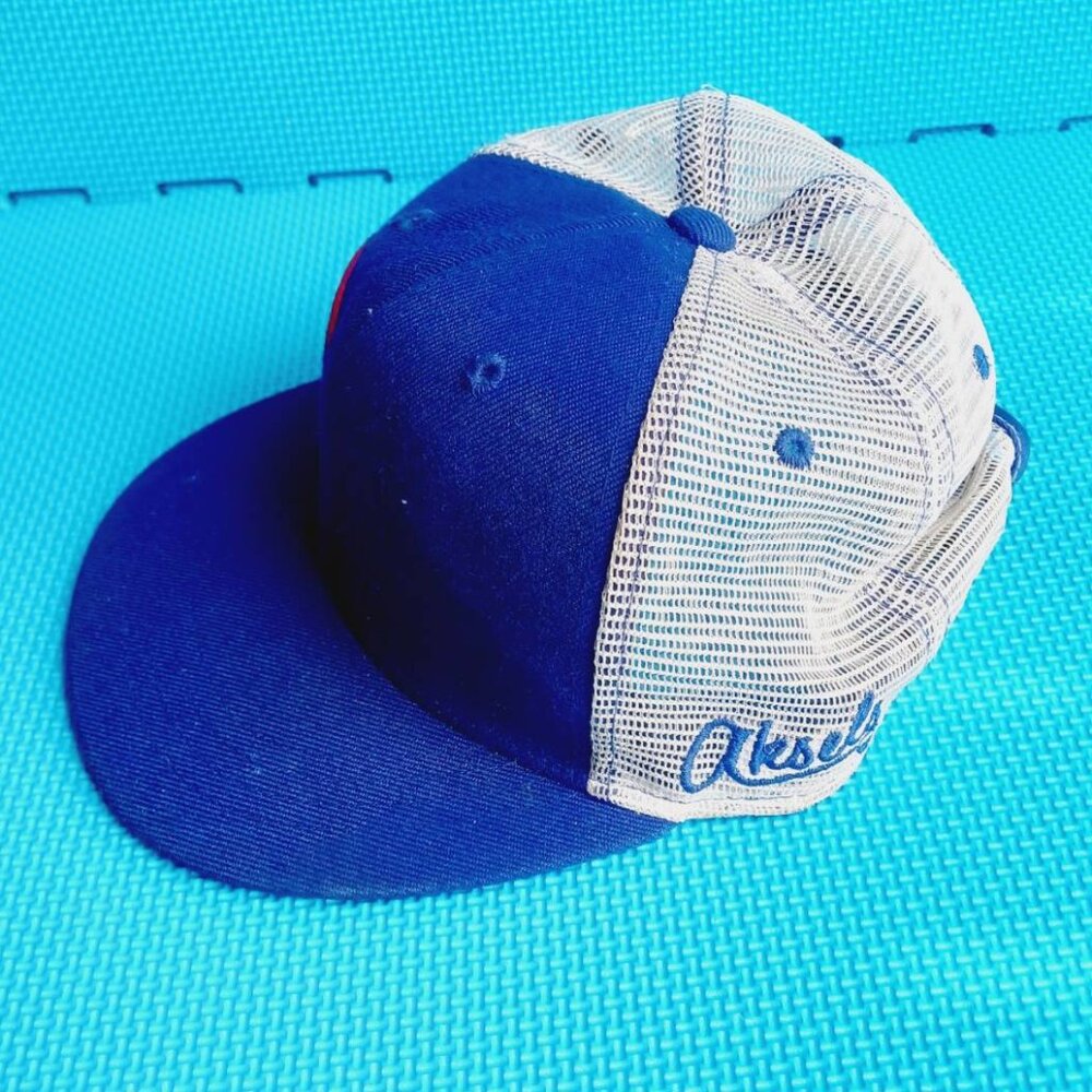 Aksels Colorado Limited Royal Blue Snapback Trucker Cap Hat Red C Logo - Picture 2 of 9
